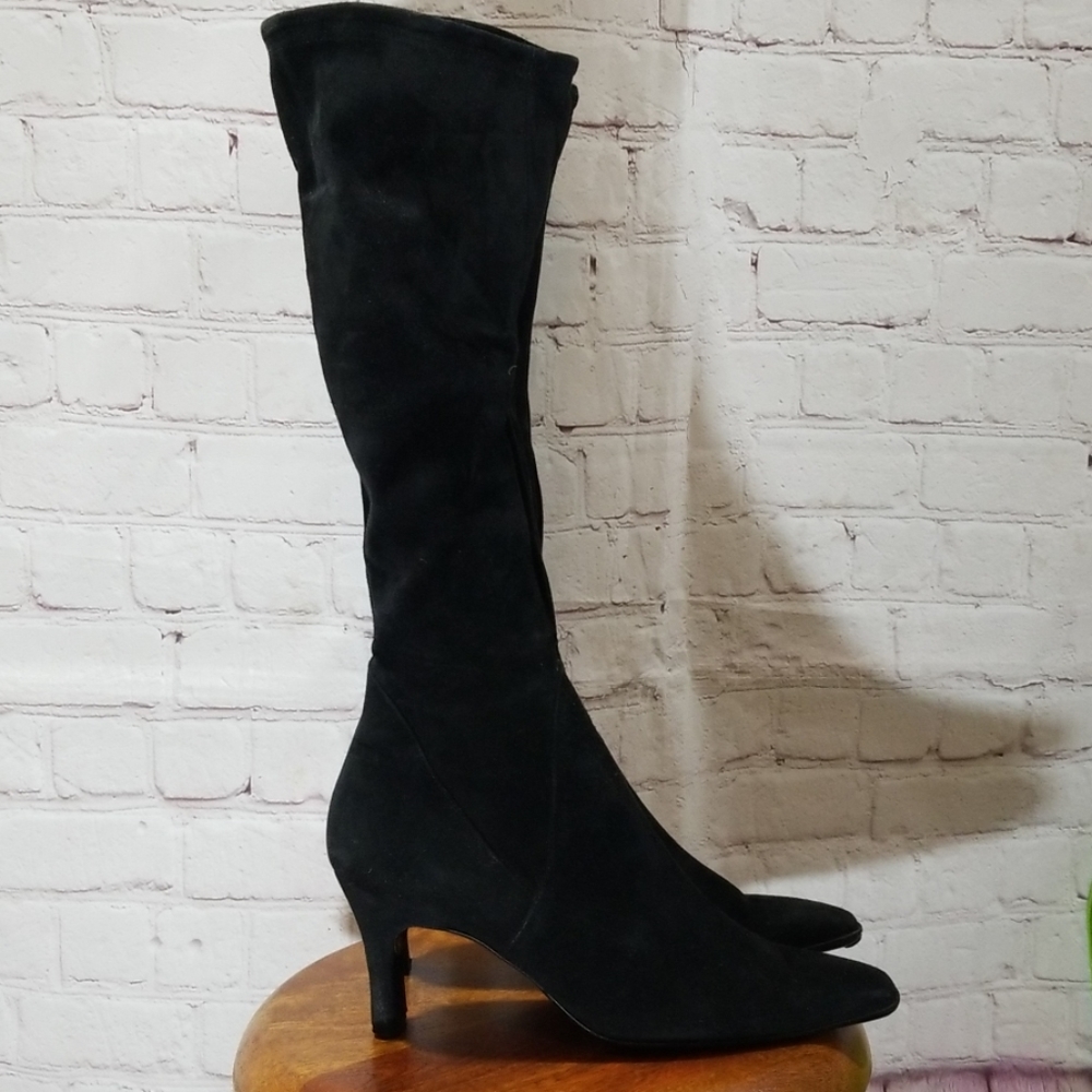 Salvatore Ferragamo Black Suede Boots